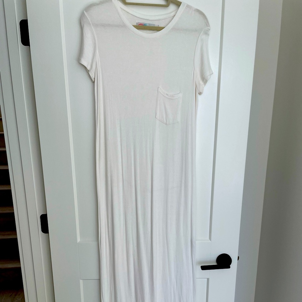 White, Free People beach dress. Size medium